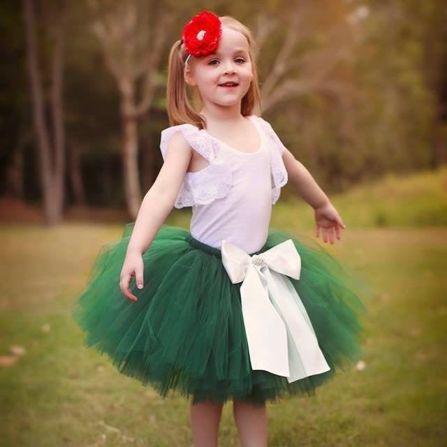 Holly Green Christmas Tutu